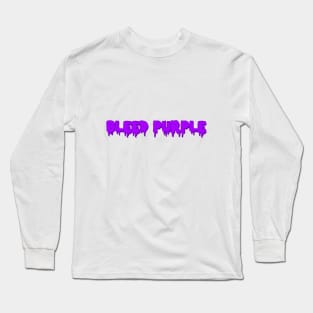 NYU bleed purple dripping letters Long Sleeve T-Shirt